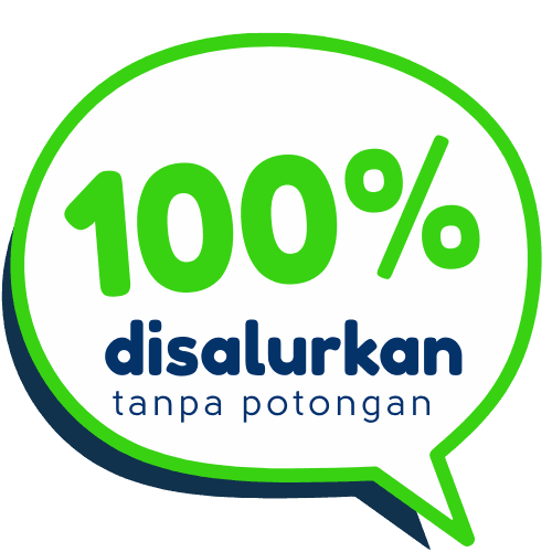 100% disalurkan tanpa potongan